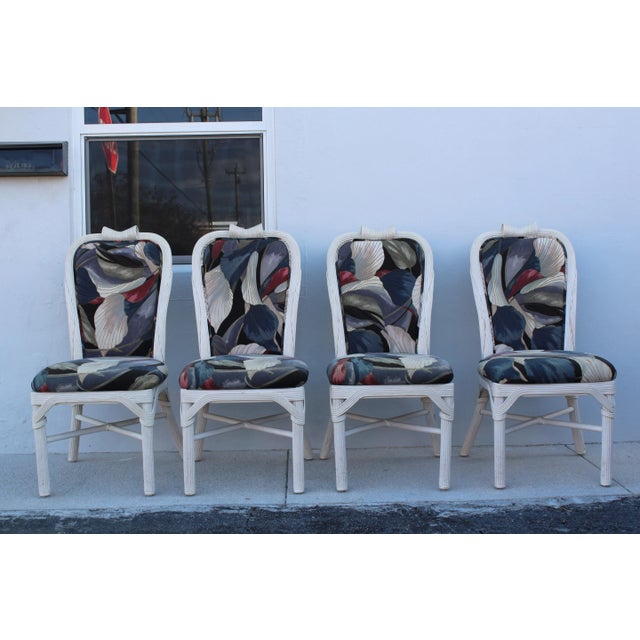 Vintage Pencil Reed Dining Chairs - Set of Four For Sale - Image 12 of 12