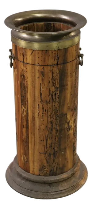 Antique Brass Mounted English Country Umbrella Stick or Cane Stand