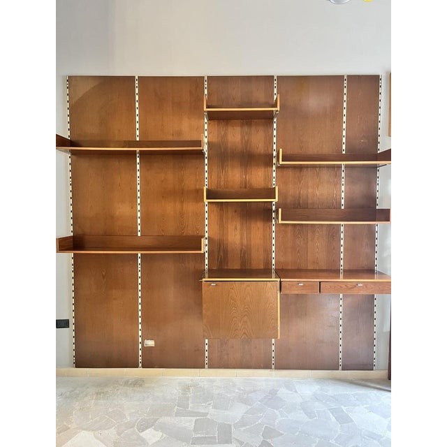 Vintage Wooden Boiserie Bookcase with Shelves, 1960s For Sale - Image 3 of 4