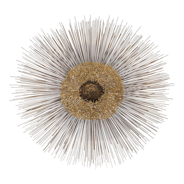 1960's Brutalist Sunburst Wall Sculpture by William and Bruce Friedle For Sale