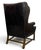 Brown Vintage Baker Furniture Georgian Style Brown Leather Wingback Armchair For Sale - Image 8 of 13