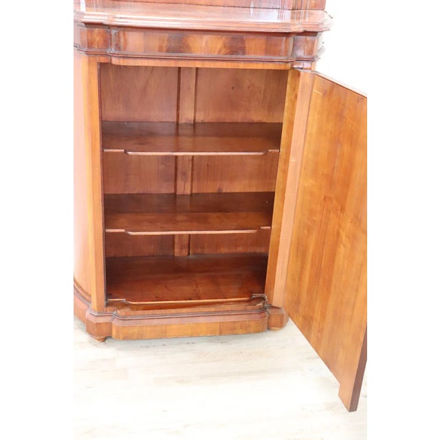 Small Antique Walnut Cabinet with Mirror, 1880s For Sale - Image 9 of 11