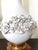 Ceramic Pair of 1960s Tall White Italian Porcelain Floral Lamps by Marbro For Sale - Image 7 of 7