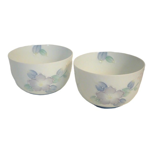 1980s Tea Cups, Japanese Porcelain - a Pair For Sale