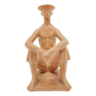 Terracotta Sculpture by Árpád Somogyi, 1964 For Sale