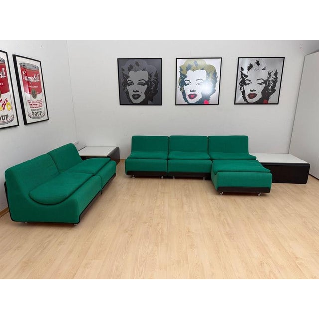 Modular Green Orbis Sofa Ensemble by Luigi Colani for COR, Germany, 1970, Set of 8 For Sale - Image 4 of 18