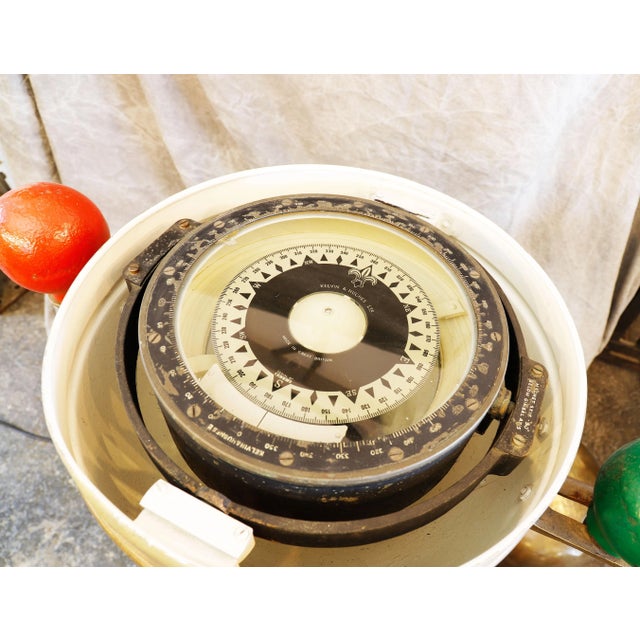 1950s Boat Bitacora from Kelvin & Hughes l.t.d. 1953 For Sale - Image 5 of 8