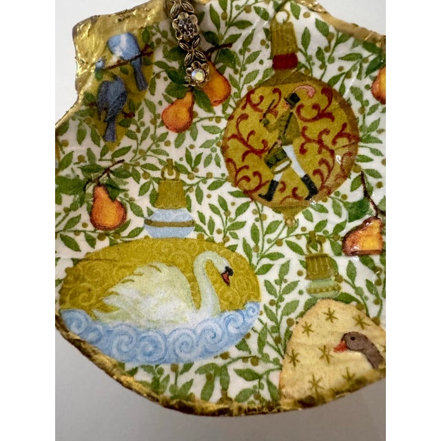 Coastal Handmade Seashell Holiday Ornaments & Trinkets Dishes. For Sale - Image 3 of 9