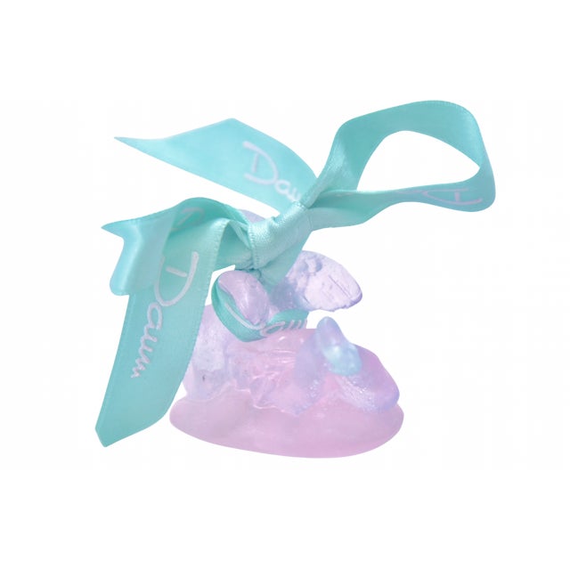 French Daum French Crystal Pink Angel For Sale - Image 3 of 5