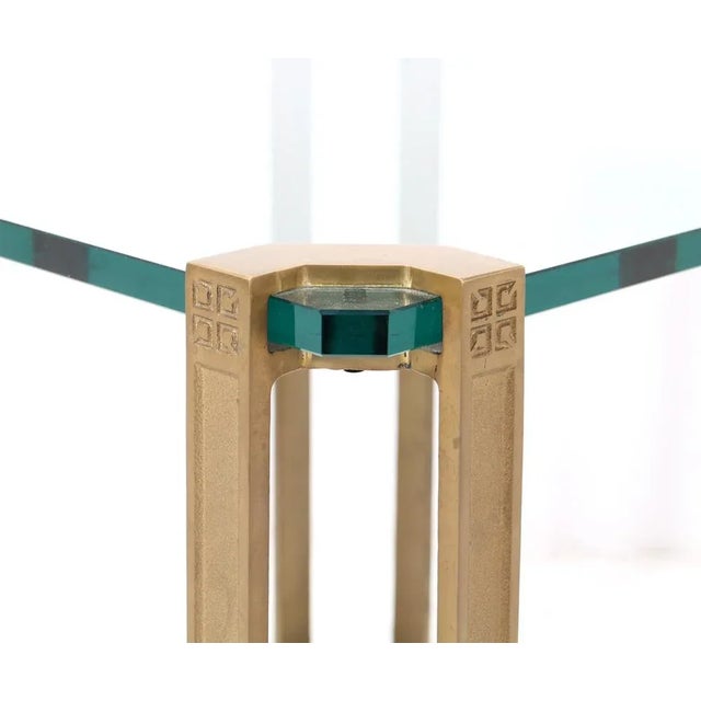 Hollywood Regency Square Side Table in Bronze by Peter Ghyczy for Ghyczy, 1970s For Sale - Image 11 of 12