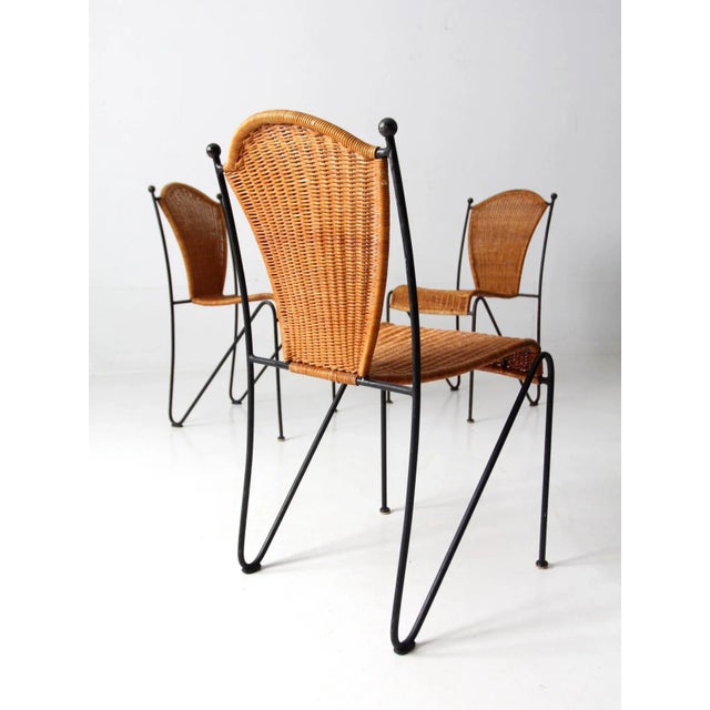 Wood Set of 4 Frederic Weinberg Style Side Chairs Ca 1960 For Sale - Image 7 of 12