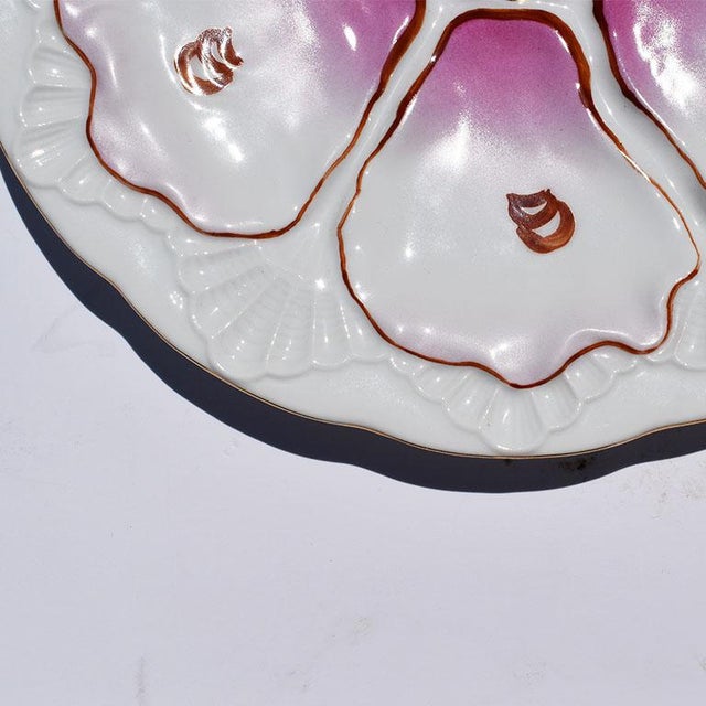 Hot Pink Ceramic 6 Well Oyster Plate Chairish