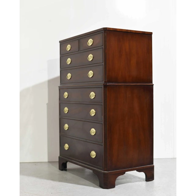 1960s Georgian Mahogany Highboy Dresser by Kindel For Sale In Chicago - Image 6 of 8
