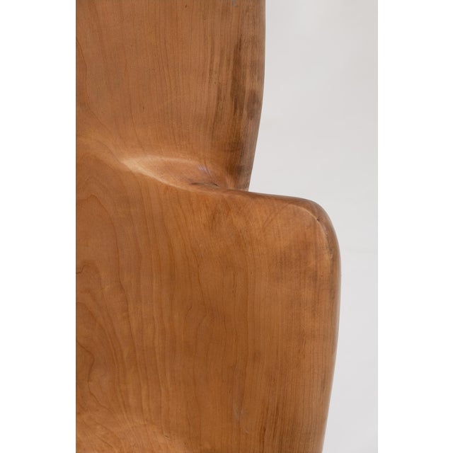 Hand-Carved Sculptural Wooden Throne Chair, France, 1970s For Sale - Image 4 of 13