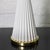 1950s Pair of White Conical Metal Table Lamps For Sale - Image 5 of 6