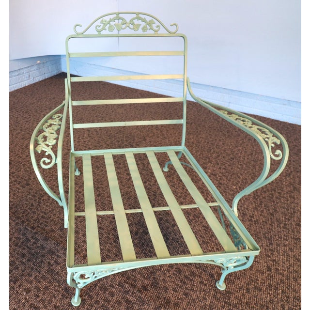 Russell Woodard Russell Woodard "Chantilly" Collection: Two Mid 20th Century Wrought Iron Chairs For Sale - Image 4 of 11