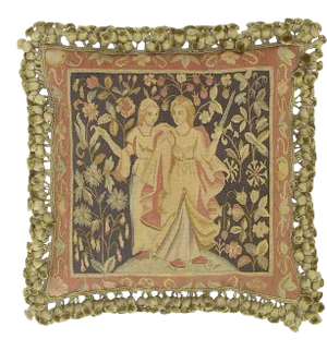 Aubusson Medieval Two Throw Pillow