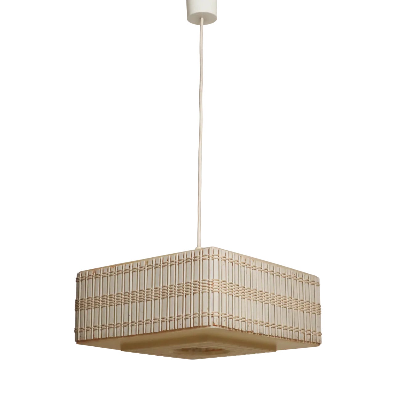 Minimalist Cubist Hanging Light, 1970s | Chairish