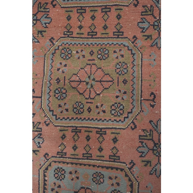 Neoclassical Style Vintage Turkish Oushak Runner 2'8'' X 22'7'' For Sale - Image 10 of 12