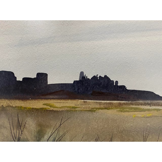 Michael J. Clarke "Mesquite, Nevada" Original Watercolor C.1965 For Sale In San Francisco - Image 6 of 8