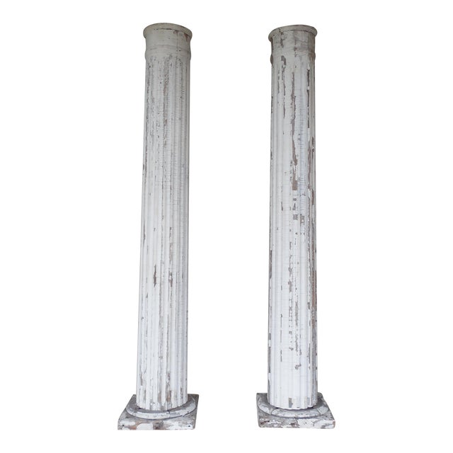Vintage Architectural Salvage Greek Revival Pillar Columns A Pair