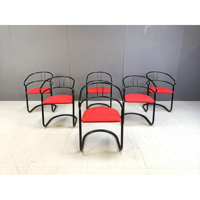 Post Modern Dining Chairs, 1980s, Set of 6 For Sale - Image 3 of 10