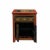 Tibetan Oriental Black Orange Red Floral End Table Nightstand For Sale - Image 4 of 6