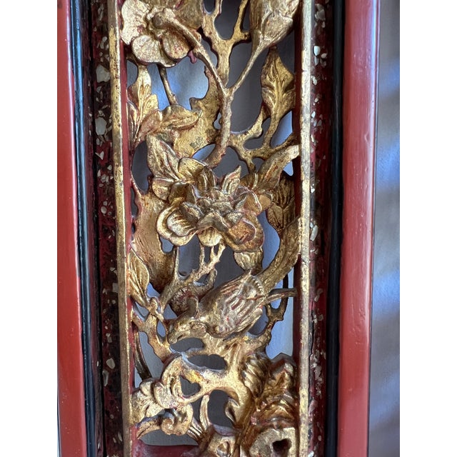 Late 19th Century Antique Chinese Carved Wood Panels- Set of 2 For Sale - Image 5 of 14