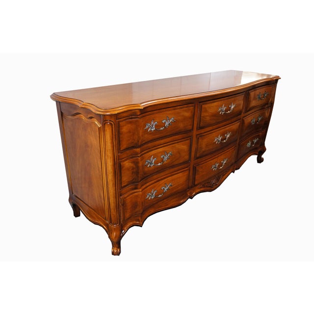 French Provincial Pecan Solid Wood Dresser Chairish