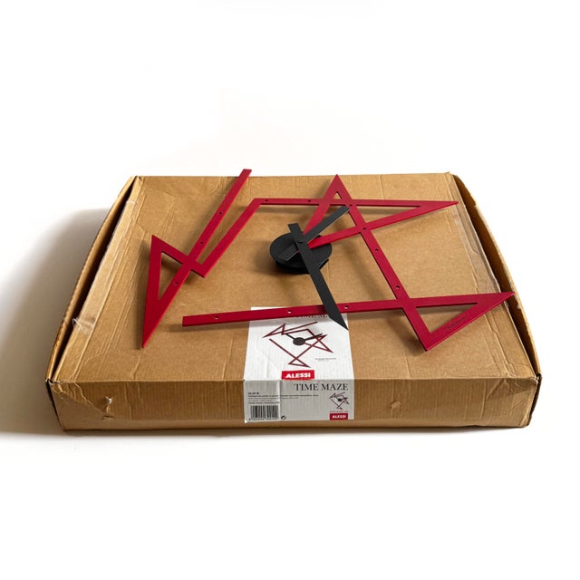 Red Time Maze Wall Clock by Daniel Libeskind for Alessi For Sale - Image 8 of 8