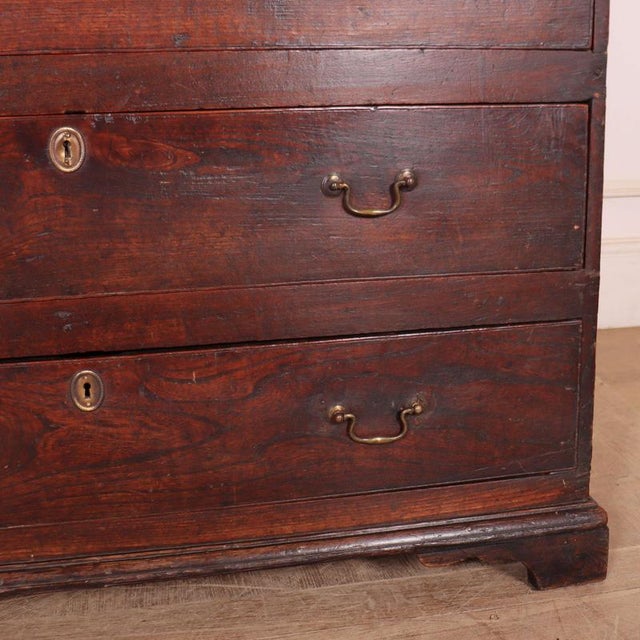 18th Century English Elm Chest of Drawers, 1950s For Sale - Image 4 of 7