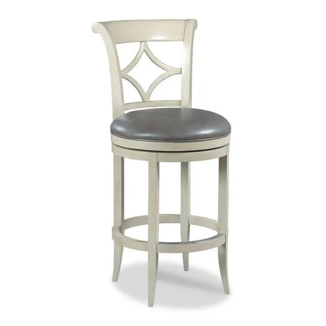 Transitional Cisco Bar Stool in Light Gray For Sale - Image 3 of 3