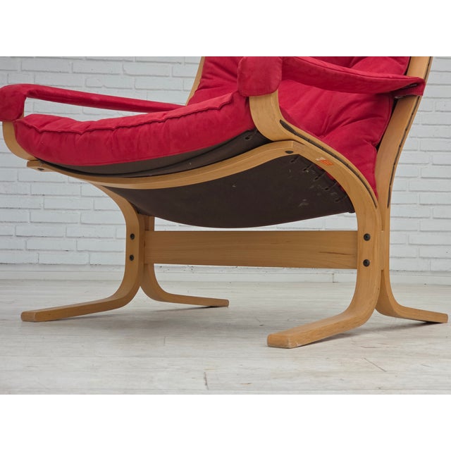 Norwegian Siesta Chairs and Ottoman by Ingmar Relling Westnofa, 1970s, Set of 3 For Sale - Image 17 of 18