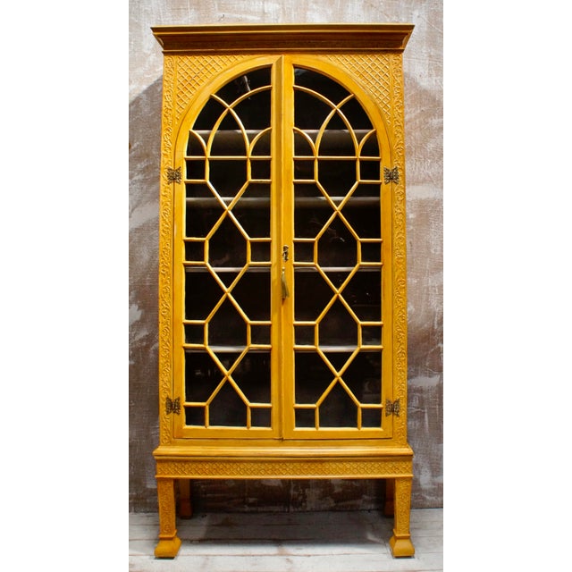 Regency Ochre Astral Glazed Display Cabinet, 1820 For Sale - Image 12 of 12