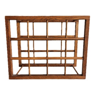 Vintage 1970s Wood 12-Bottle Wine Rack For Sale