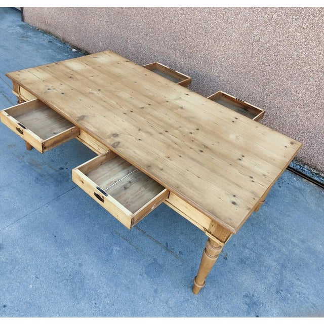Large Pine Dining Table, 1870s For Sale - Image 3 of 4