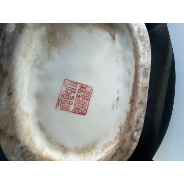 Mid 20th Century Chinese Export Vase Hunting Scene Motif With Foo Dog Handles For Sale - Image 12 of 12