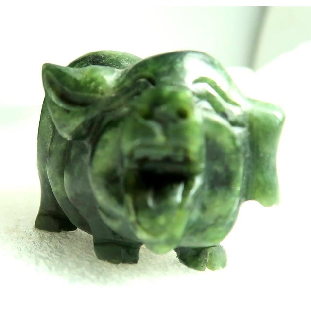 Miniature Hand-Carved Piglet of Serpentine Stone - Petey the Piglet! For Sale - Image 11 of 18