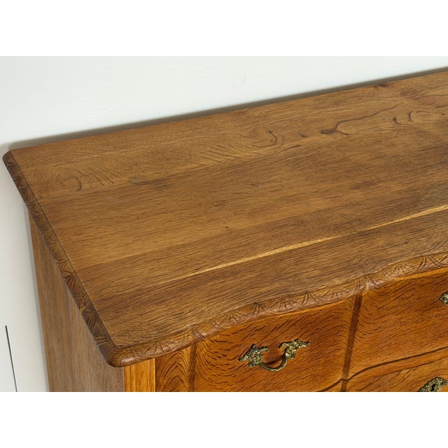 Danish Rococo Oak Chest of Drawers with Cabriole Legs, 1950s For Sale - Image 9 of 13