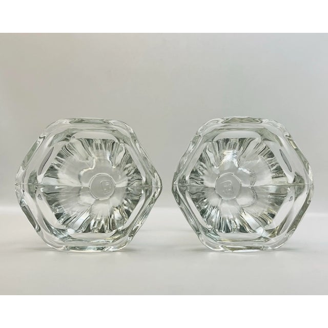 Early 20th Century Vintage Clear Parfait Glasses- A Pair For Sale - Image 5 of 6