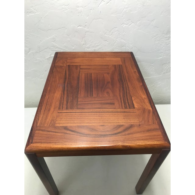 Wood 1960s Mid Century Vejle Stole Mobelfabrik Danish Rosewood Side Table For Sale - Image 7 of 9
