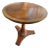 Pre-Owned Ethan Allen Inlaid Round Regency Style Pedestal Table For Sale