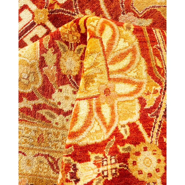 Textile Eclectic, One-of-a-Kind Hand-Knotted Area Rug - Orange, 8' 0" x 10' 9" For Sale - Image 7 of 8