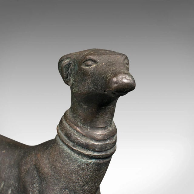 1930s Vintage French Bronze Greyhound Figure For Sale - Image 10 of 11