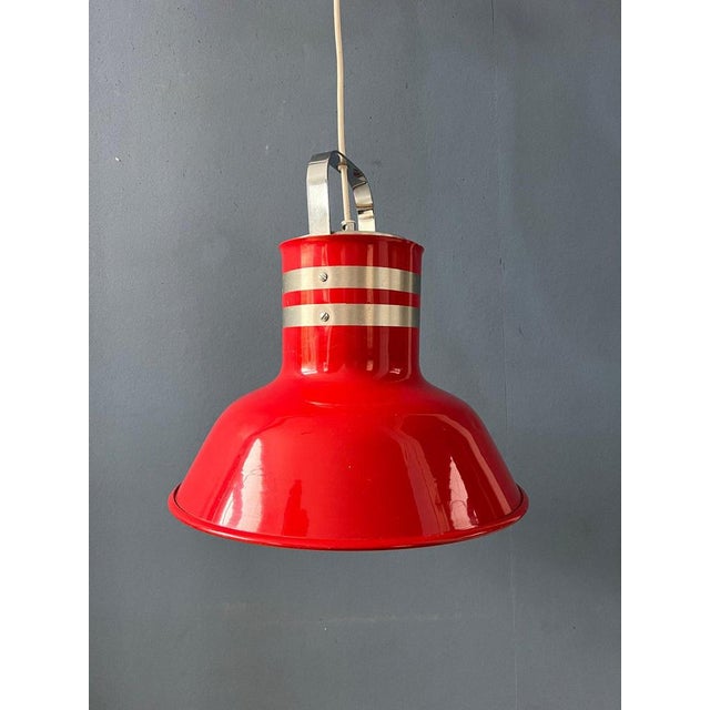 Space Age Red Bucket Pendant Lamp from Ateljé Lyktan For Sale - Image 6 of 11