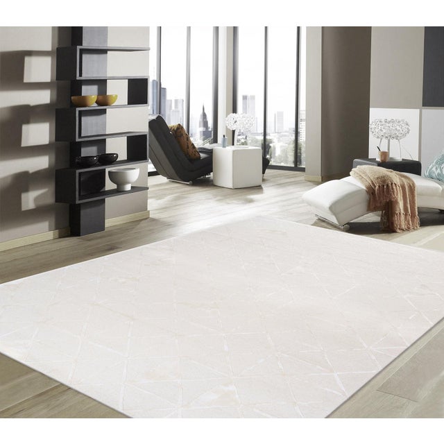 2020s Pasargad Home Edgy Ivory Area Rug, 8' 9'' X 11' 9'' For Sale - Image 5 of 5