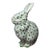 Vinatge Herend Style Andrea by Sadek Green Fishnet Rabbit Figurine For Sale