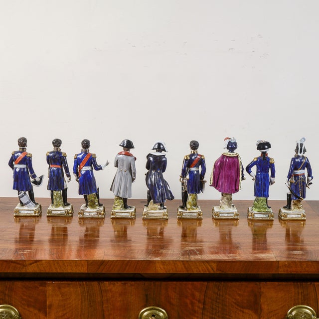 Ceramic Toy Soldier Figurines by Meissen, Set of 9 For Sale - Image 8 of 9
