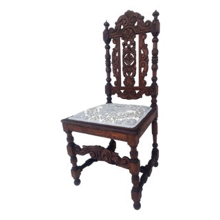 19th Century Neo-Renaissance Oak Chair For Sale