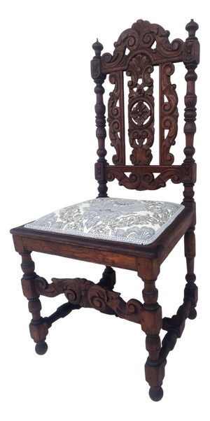 19th Century Neo-Renaissance Oak Chair